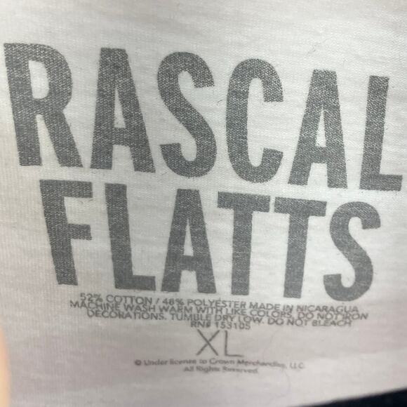 Rascal Flatts White Red Back To Us Tour Concert Band Raglan Baseball Tee T Shirt - Picture 2 of 5